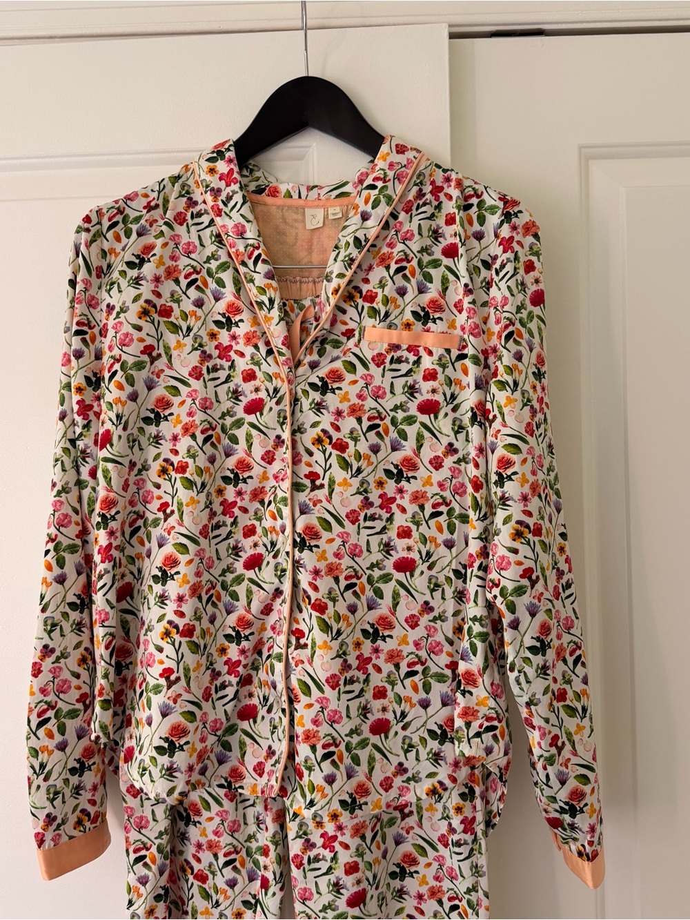 Anthropologie Floral Print Pajama Set